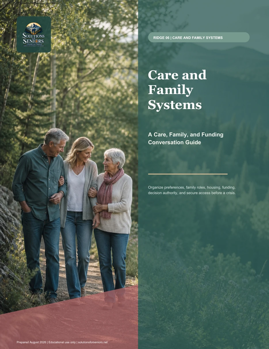Cover of Care and Family Systems: Planning Conversation Guide
