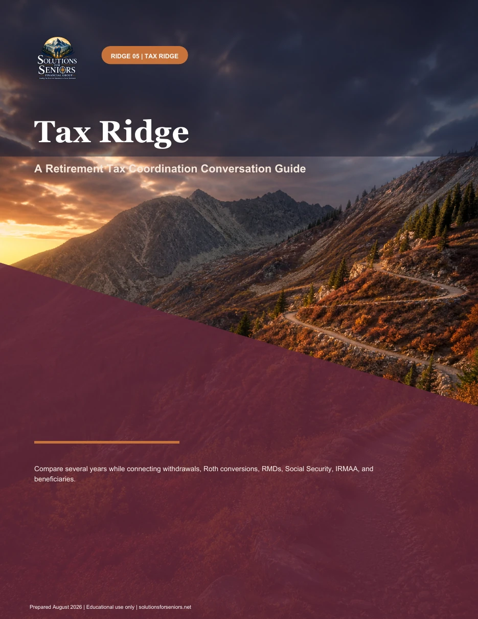 Cover of Tax Ridge: Retirement Tax Coordination Guide