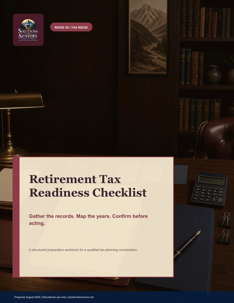 Cover of Tax Ridge: Retirement Tax Readiness Checklist